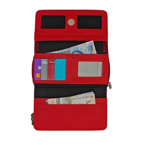 Cartera en Piel Charol FANA Gaga Rojo