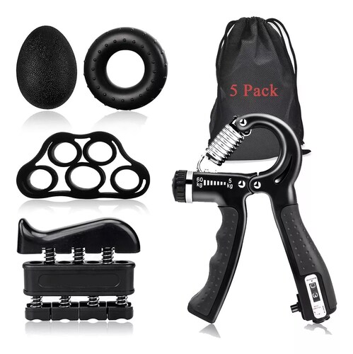 Ejercitador De Dedo Fortalecedor De Agarre Mano Elastica Kit