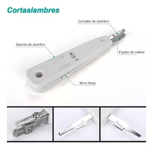 Probador De Red De Cables Kit Herramientas Red Rj11/12/45