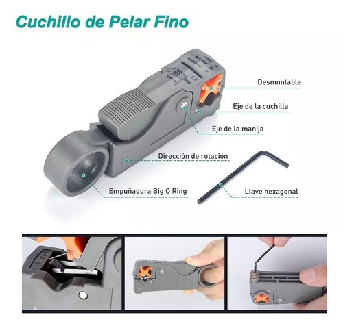 Probador De Red De Cables Kit Herramientas Red Rj11/12/45