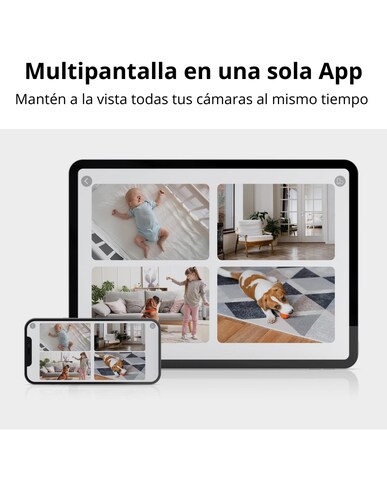 Cámara de Seguridad Inteligente para Interiores Graba en 2K C211 con Alexa y Google.