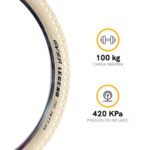 Par Llantas Bicicleta R26x2.125 Legend Beige