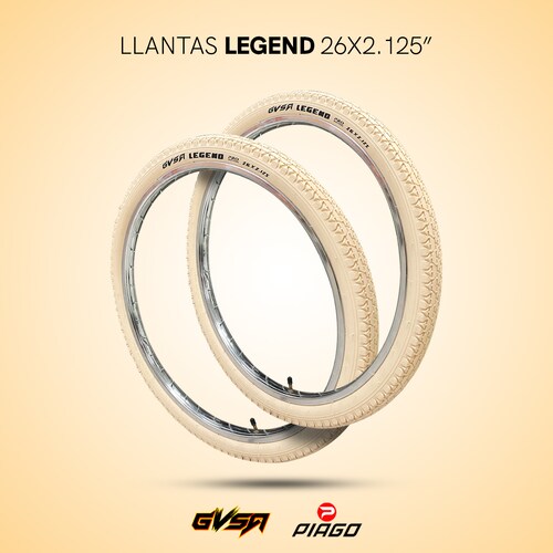 Par Llantas Bicicleta R26x2.125 Legend Beige