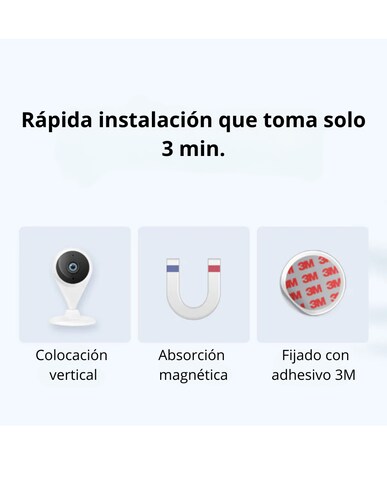 Cámara de Seguridad Inteligente para Interiores Graba en 2K Compaible con Alexa y Google.