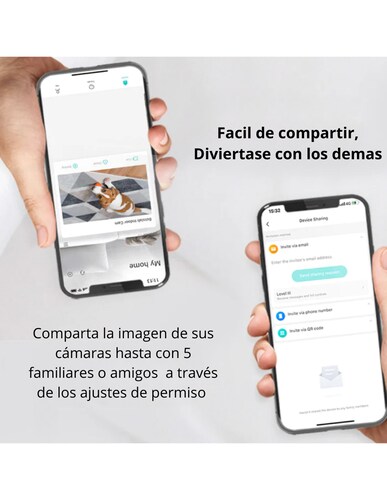 Cámara de Seguridad Inteligente para Interiores Graba en 2K Compaible con Alexa y Google.