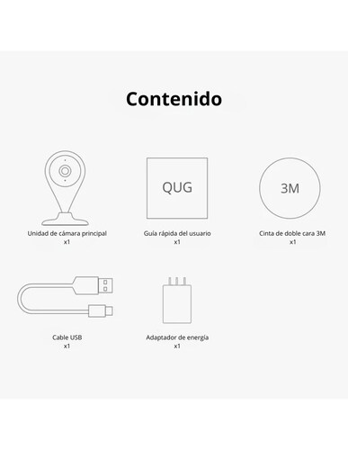 Cámara de Seguridad Inteligente para Interiores Graba en 2K Compaible con Alexa y Google.