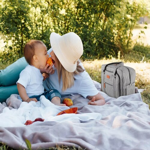 Mochila Bolsa De Pañales Termica Portátil Para Bebé Viaje