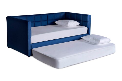 Cama Daybed individual doble Ambra Azul No Incluye Colchones