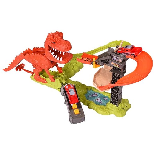 Pista De Carreras Dinosaurio Rex Con Sonido Orbital Car