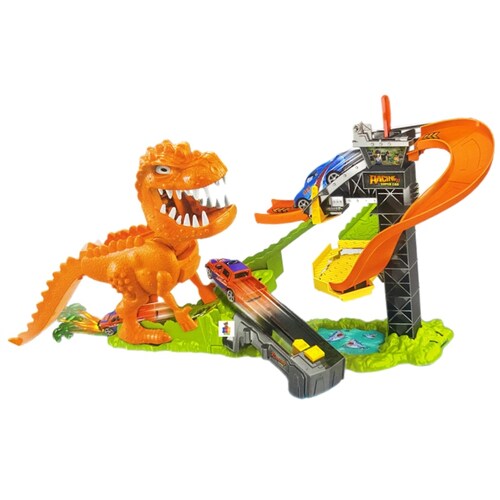 Pista De Carreras Dinosaurio Rex Con Sonido Orbital Car