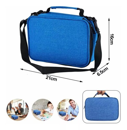 Estuche Para Lápices72 Ranuras Lapiceras Organizador Escolar color AZUL.