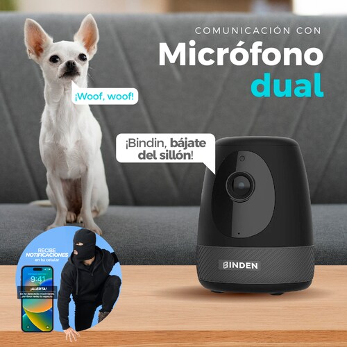 Kit de seguridad BINDEN IN360 Interiores Compatible Alexa 