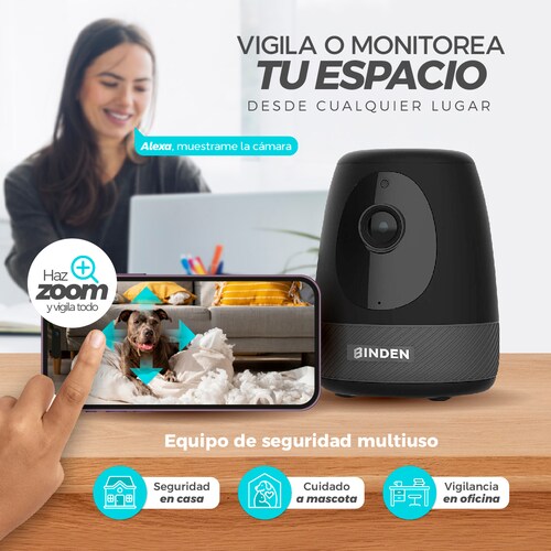 Kit de seguridad BINDEN IN360 Interiores Compatible Alexa 