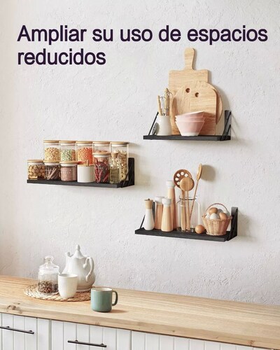 3 Repisas Flotantes Madera Minimalista Muebles Hogar Decorar