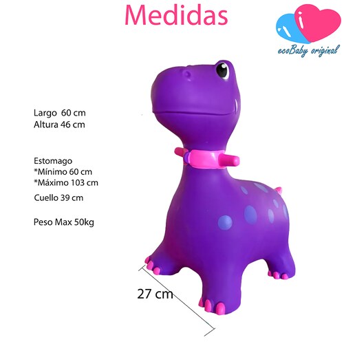Montable Inflable Brincolin Ecobaby Original Dinosaurio Violeta