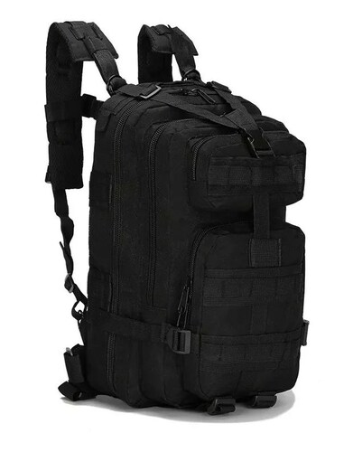 Mochila Táctica Militar Bolsa Impermeable Camping Uso Rudo color NEGRA