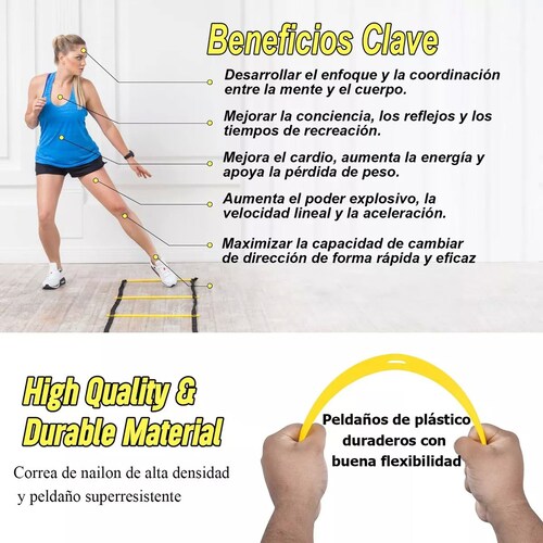 Kit Entrenamiento Futbol 12conos Paracaída Escalera Agilidad