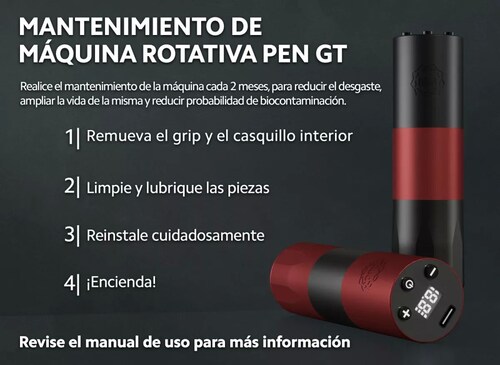 Kit Máquina Rotativa Para Tatuar Inalámbrica Ouo Gt Potente.