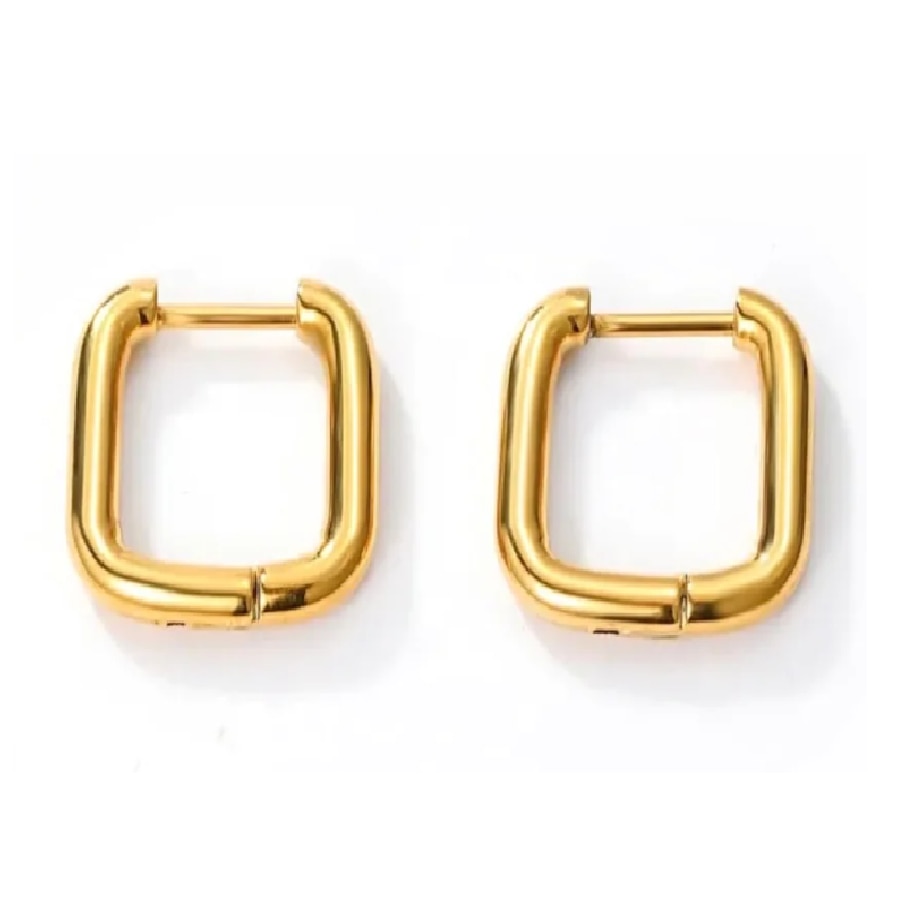 Aretes Arracadas Cuadradas 14x14 MM