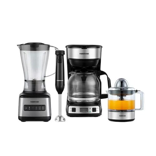 Combo Electrodomésticos (Licuadora, Cafetera, Batidora de mano,  Exprimidor de jugos)