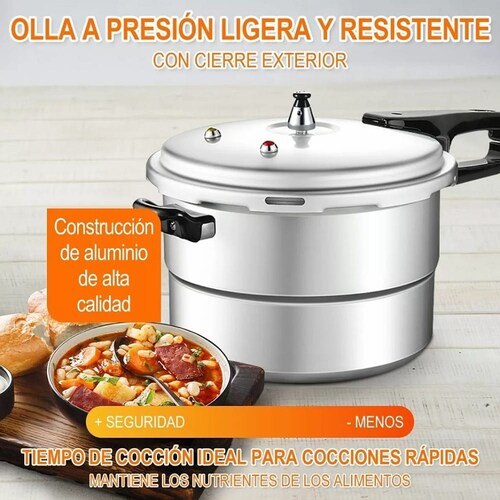 Olla De Presion Aluminio 9l Compatible Estufa De Inducción