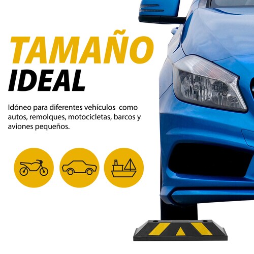4 Topes de Estacionamiento con tornillos Amarillo/Negro .