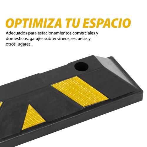 4 Topes de Estacionamiento con tornillos Amarillo/Negro .