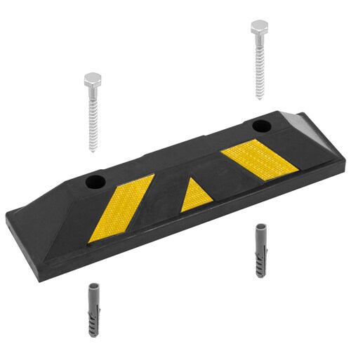 4 Topes de Estacionamiento con tornillos Amarillo/Negro .