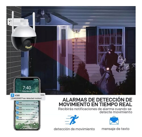 Cámara De Seguridad 2mp Con Visión Nocturna De Color Ip66
