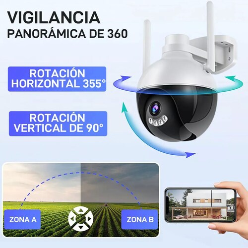 Cámara De Seguridad 2mp Con Visión Nocturna De Color Ip66