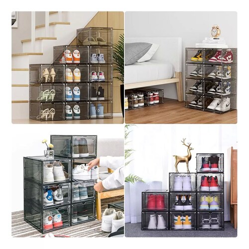 Zapatos Apilables Estantes Plasticos Transparentes 10 Piezas