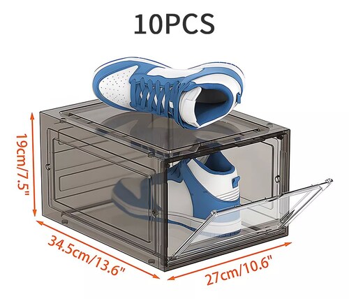 Zapatos Apilables Estantes Plasticos Transparentes 10 Piezas