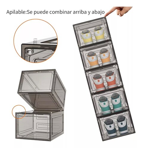Zapatos Apilables Estantes Plasticos Transparentes 10 Piezas