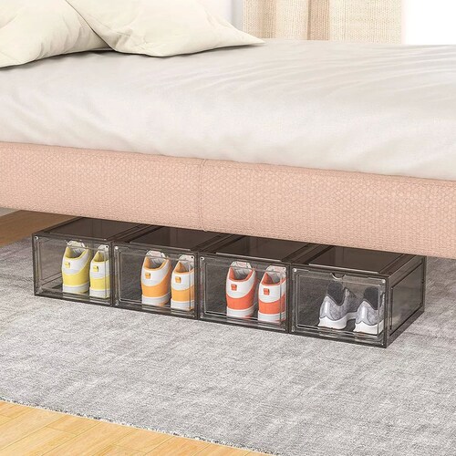 Zapatos Apilables Estantes Plasticos Transparentes 10 Piezas