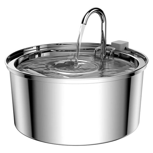 Bebedero Fuente Para Gatos Perros Acero Inoxidable 3.2l