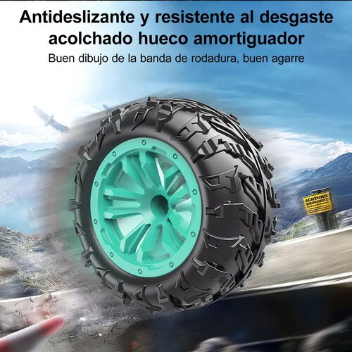Carros Control Remoto Escalada Juguetes Para Niños + 2 Pilas color VERDE.