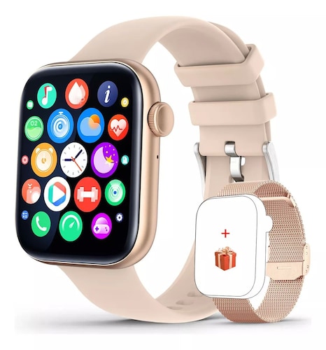Reloj Inteligente Mujer Smart Watch P45 Bluetooth Call 1.81 color ROSA.