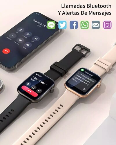 Reloj Inteligente Mujer Smart Watch P45 Bluetooth Call 1.81 color ROSA.
