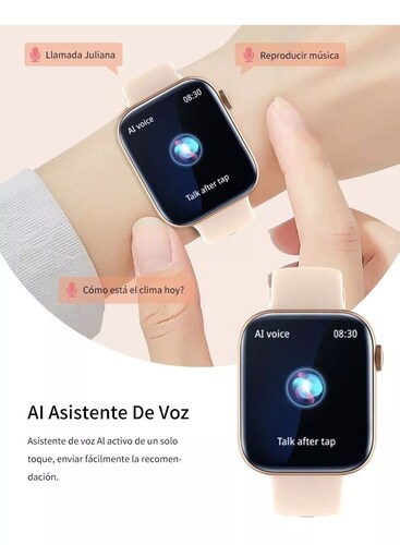 Reloj Inteligente Mujer Smart Watch P45 Bluetooth Call 1.81 color ROSA.