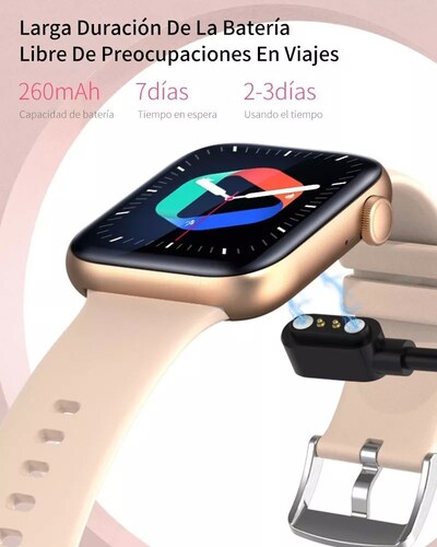 Reloj Inteligente Mujer Smart Watch P45 Bluetooth Call 1.81 color ROSA.