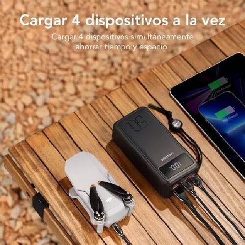 Power Bank VEGER 50000 mAh 22.5W color Negro