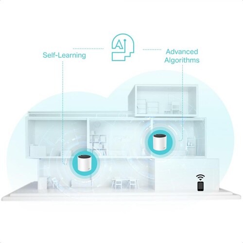 Kit Router Deco X55 Tp-Link Doble Banda AX3000 Wi-Fi 6 Mesh 3 Pack