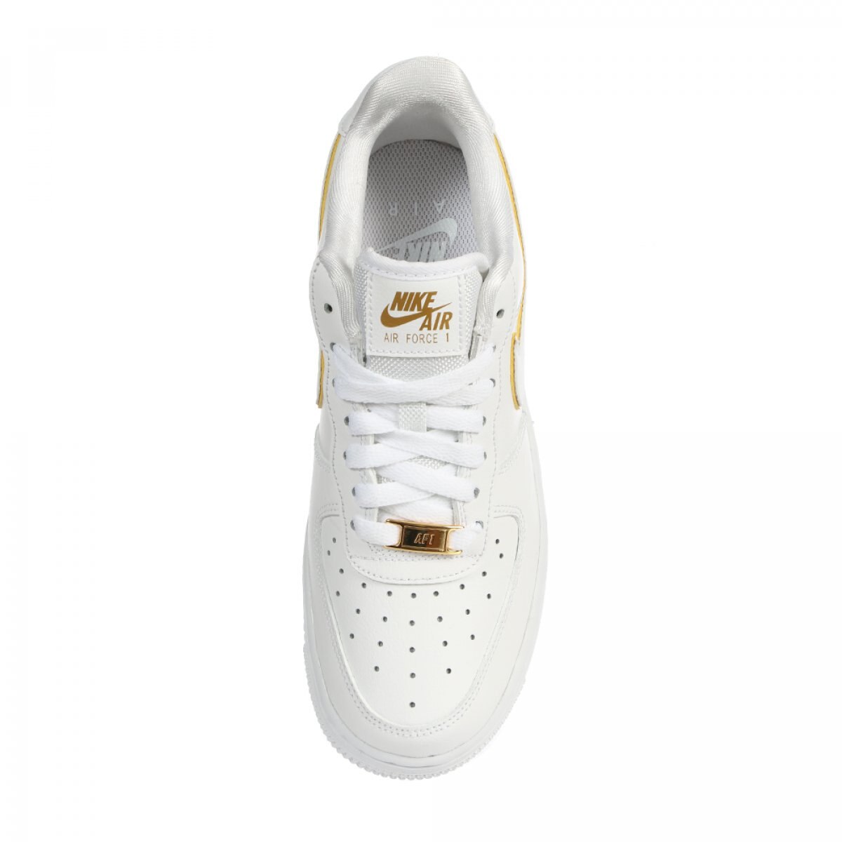 Tenis Nike Air Force 1 25cm Gold Blanco Mujer AO2132 102