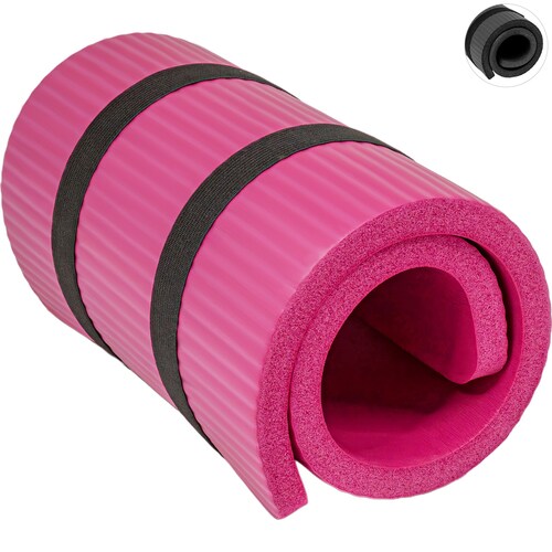 Mini Tapete Yoga Knee Pad Grueso Ejercicios Fitness 15mm Rosa