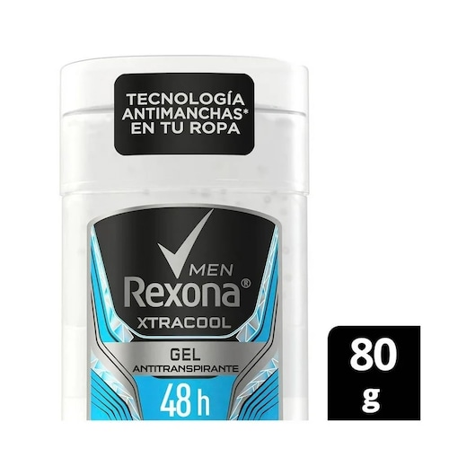 Rexona Xtracool Desodorante Antitranspirante En Gel Para Hombre 80g, 3 Piezas
