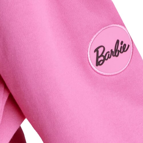 Sudadera rosa estampada para mujer, de Barbie, mod. 1092193