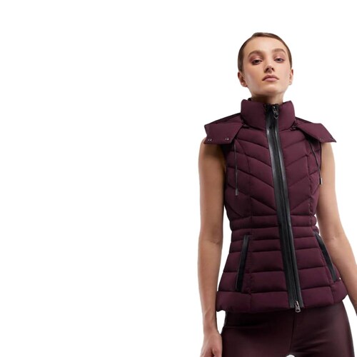 Chaleco acolchado y capitonado color vino, para mujer, marca Holly Land, mod. 1099378
