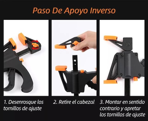 Kit 4 Prensas Sargento 4in Ajuste Rapido Doble Uso Obi.