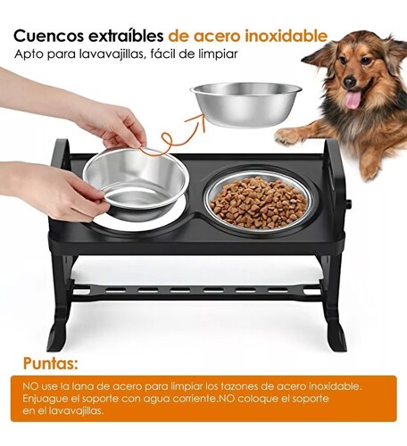 Comedero Elevado Bebedero De Agua Para Perros Gatos Mascota.