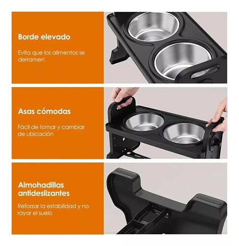 Comedero Elevado Bebedero De Agua Para Perros Gatos Mascota.